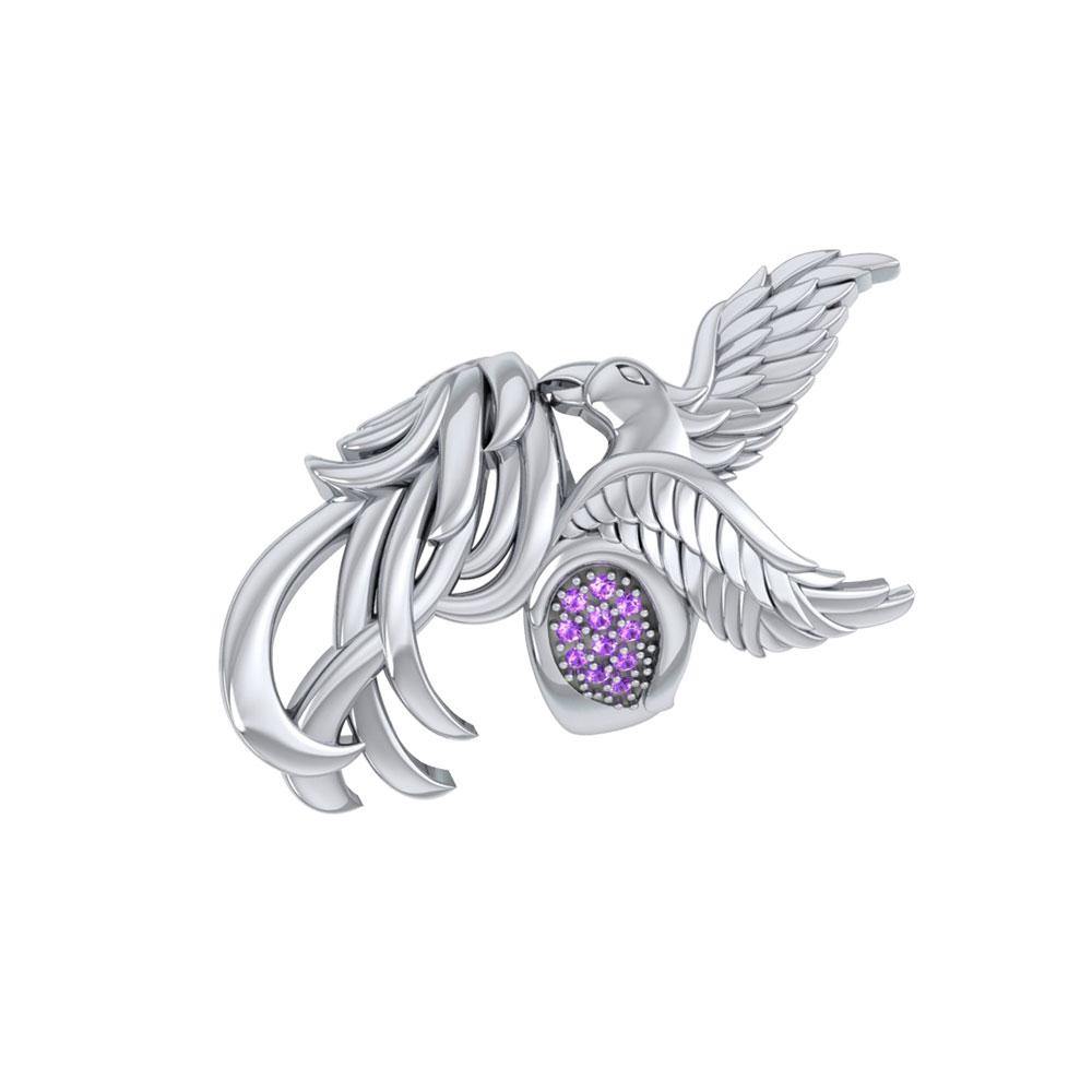 Alighting Breakthrough of the Mythical Phoenix Sterling Silver Ring With Gemstone Accents TRI1740