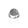 Celtic Cross of St. Brigid Sterling Silver Ring TRI241