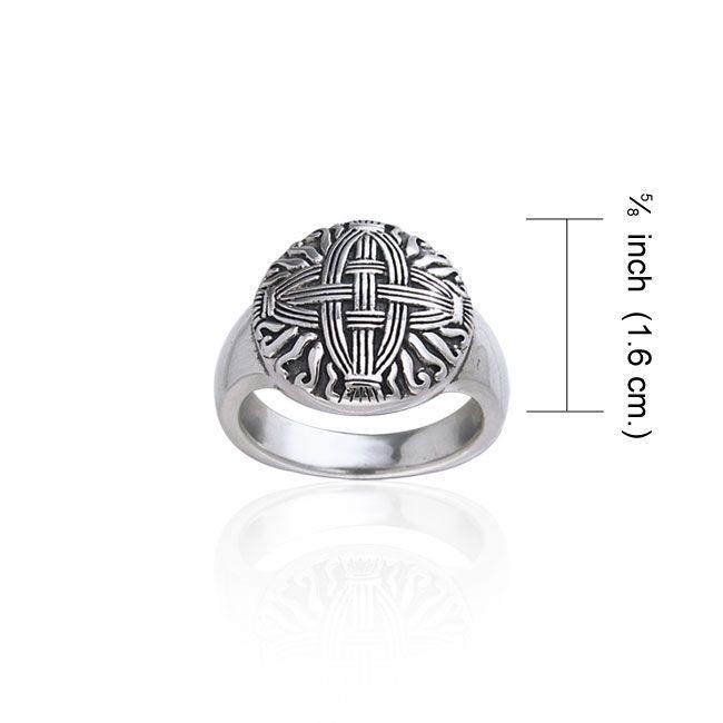 Celtic Cross of St. Brigid Sterling Silver Ring TRI241