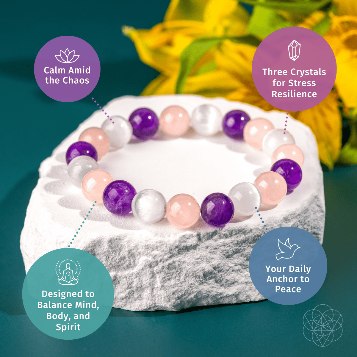 Trinity Bracelet of Stress Resilience | Bracelet | Wiccan Center