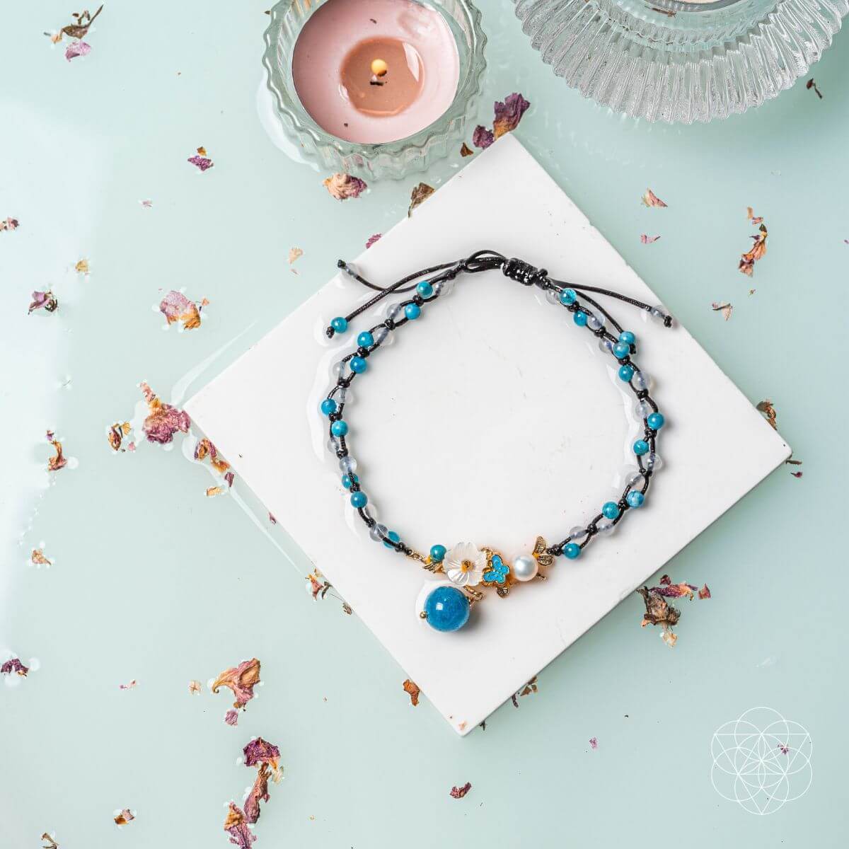 Triple Crystal Anklet of Positivity | Anklet | Wiccan Center