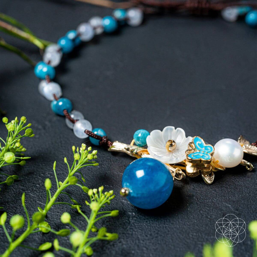 Triple Crystal Anklet of Positivity | Anklet | Wiccan Center