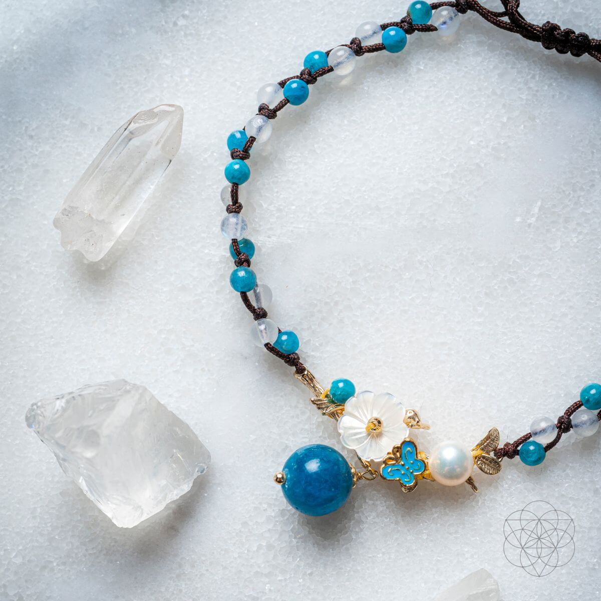 Triple Crystal Anklet of Positivity | Anklet | Wiccan Center