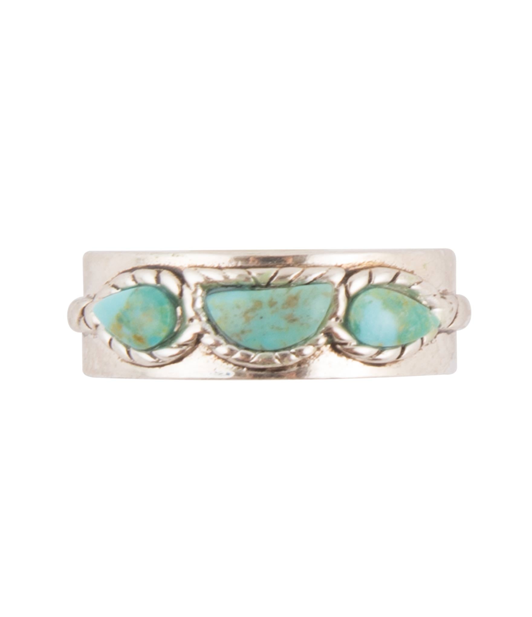 Triple Stone Simplicity Blue Turquoise and Sterling Silver Ring | Rings | Wiccan Center