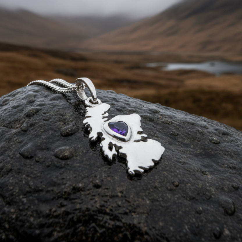 Heart of Scotland Necklace in Sterling Silver | Pendant | Wiccan Center
