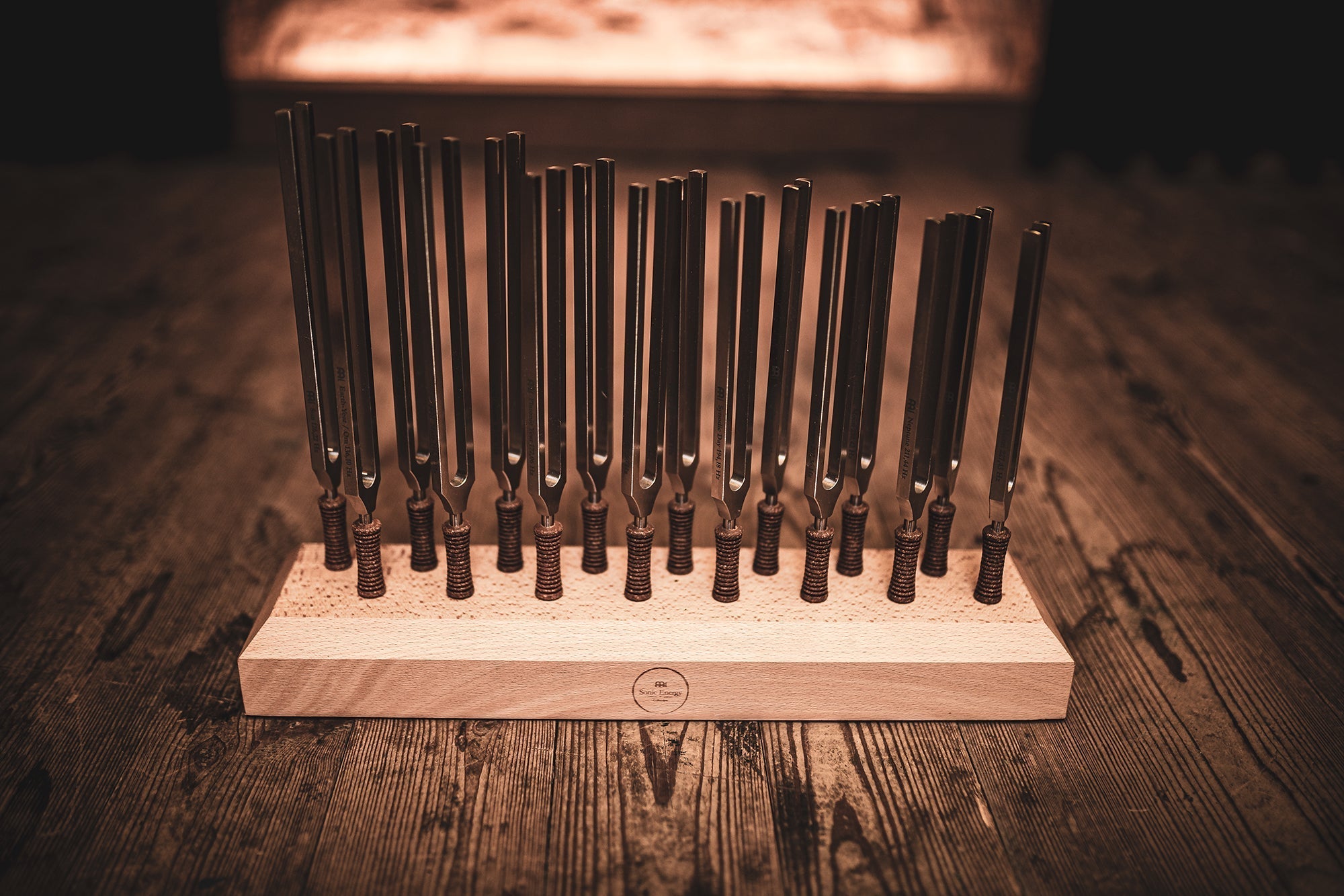 Pro 16 Vibrational Harmony Tuning Fork Set - Weighted | Weighted Tuning Fork Set | Wiccan Center