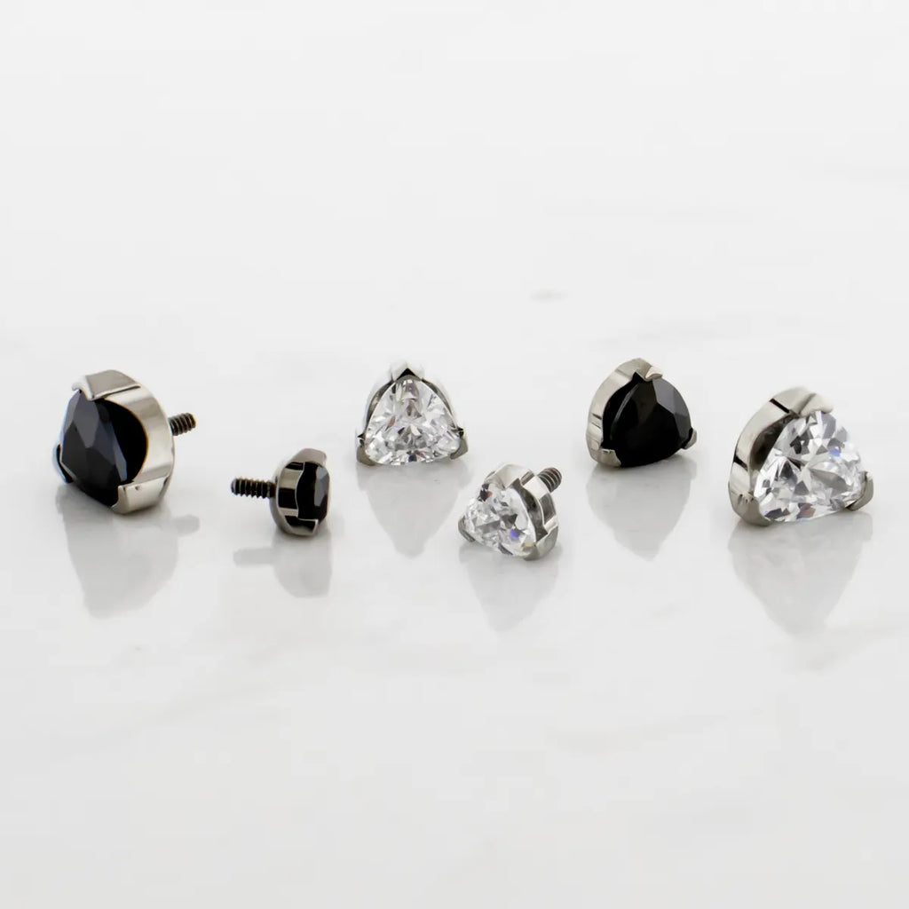 16G/18G Steel Internally Threaded End- Trillion Cut | Body Jewelry | Wiccan Center