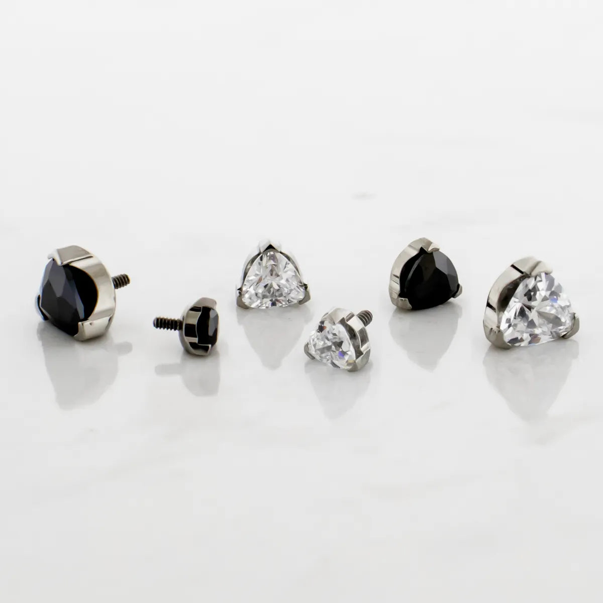 16G/18G Steel Internally Threaded End- Trillion Cut | Body Jewelry | Wiccan Center