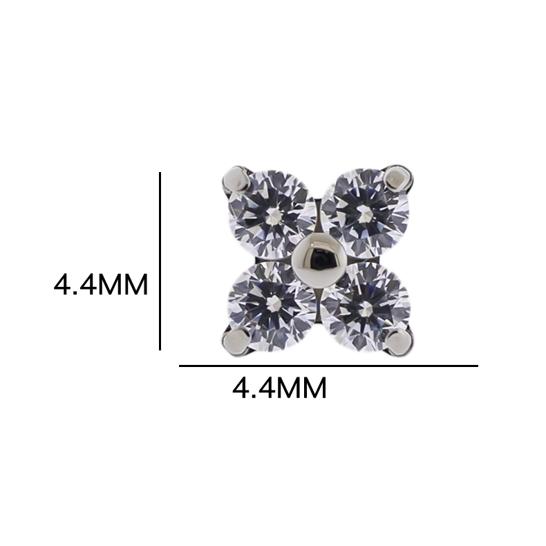 16G/18G Steel Internally Threaded End- Round Cut Cluster | Body Jewelry | Wiccan Center