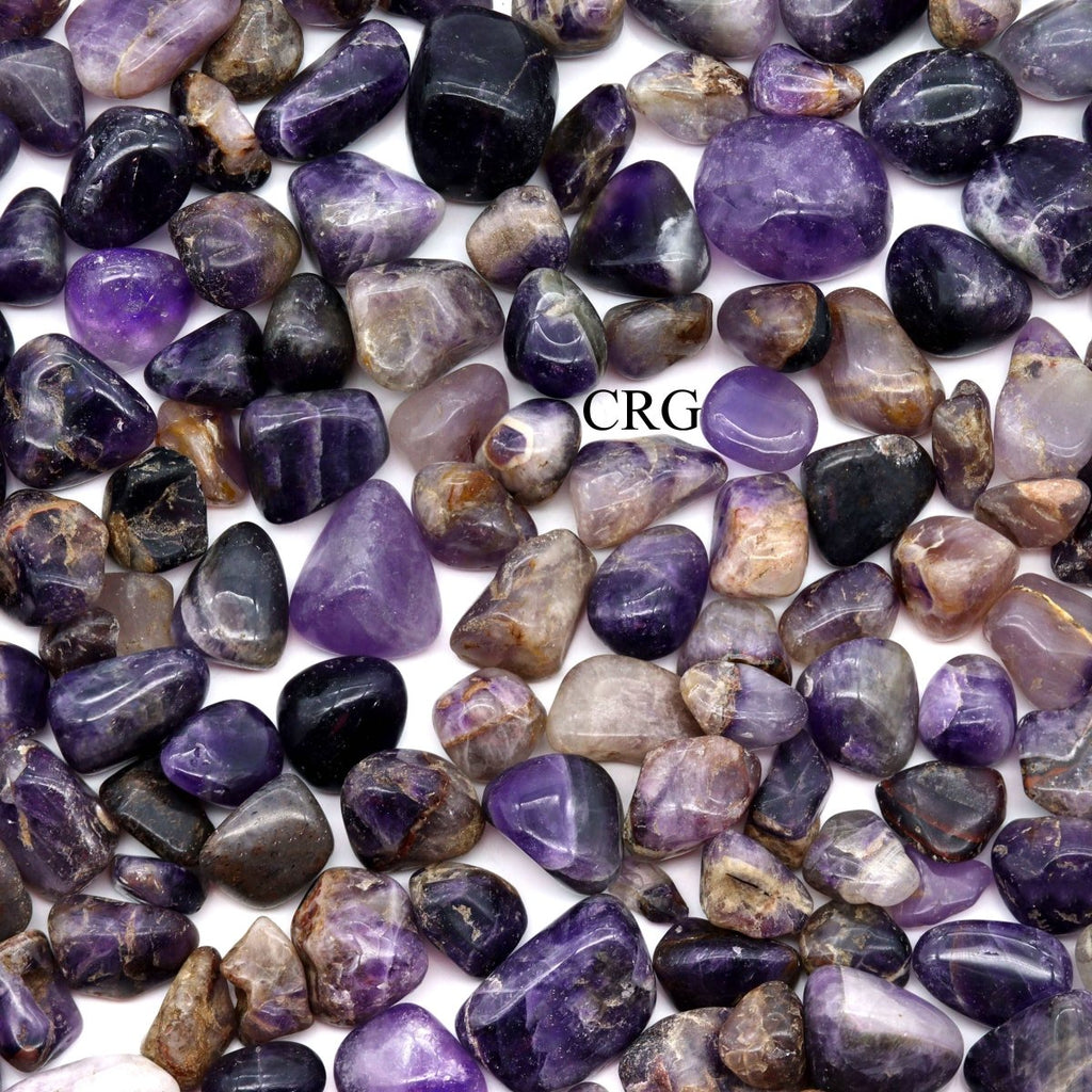 Tumbled Banded Mixed Amethyst / 20-50mm AVG - 1 KILO LOT | Amethyst | Wiccan Center