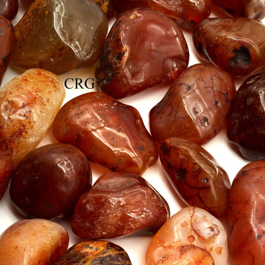 Tumbled Carnelian Agate 20-50 mm (1 Pound) Wholesale Lot