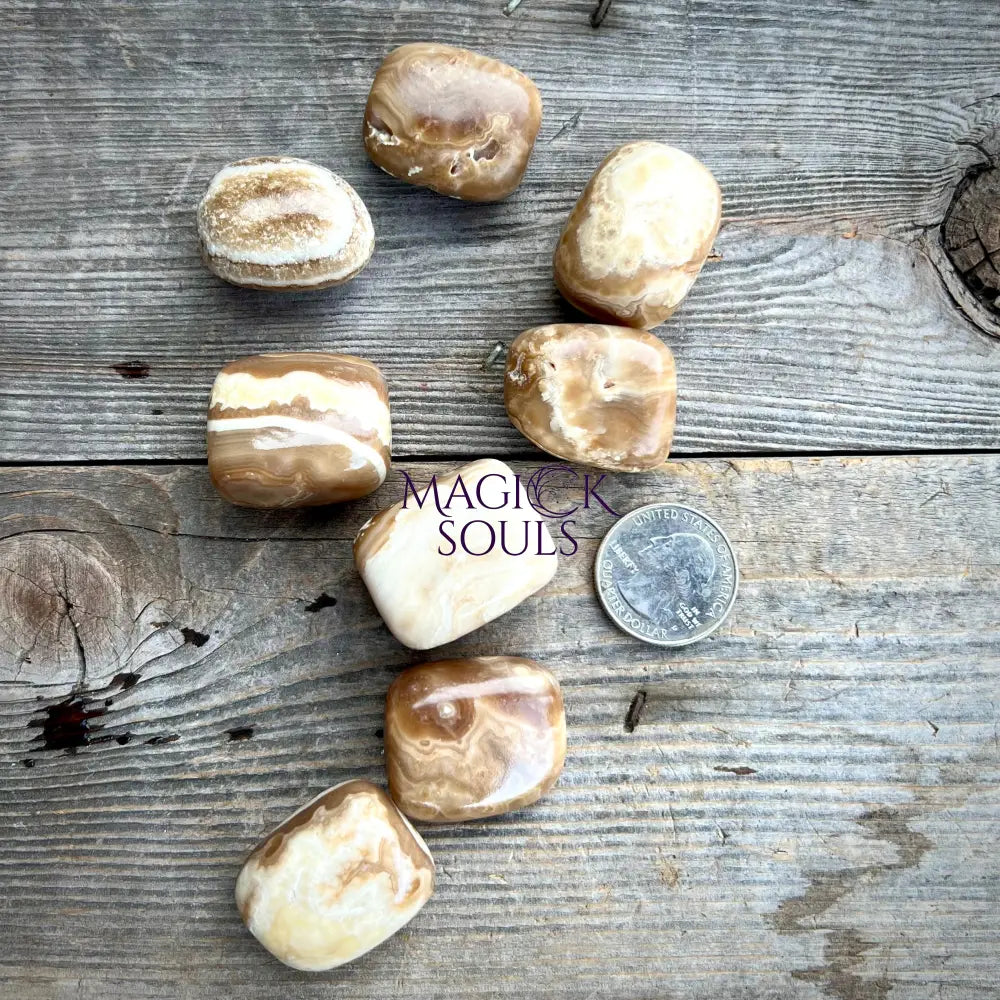 Tumbled Chocolate Root Beer Calcite UV Reactive | Healing Crystals | Wiccan Center