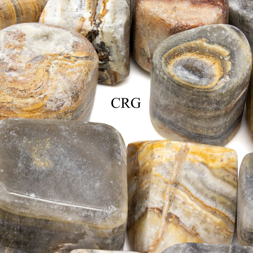 Tumbled Extra Quality Bumblebee Onyx / 1-2" AVG - 1 KILO LOT | Bumblebee Onyx | Wiccan Center