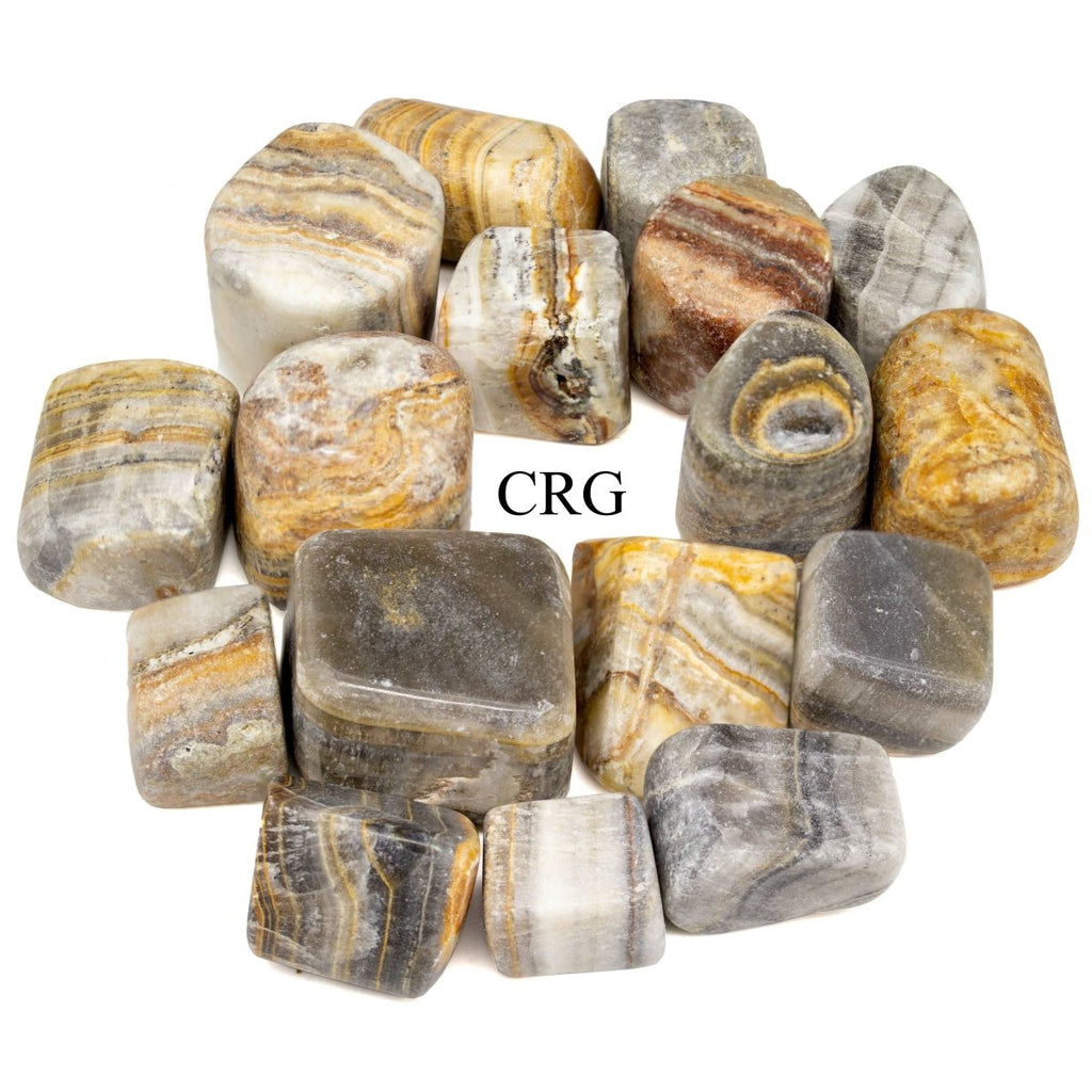 Tumbled Extra Quality Bumblebee Onyx / 1-2" AVG - 1 KILO LOT | Bumblebee Onyx | Wiccan Center
