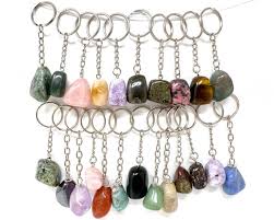 Assorted Tumbled Stone Keychain | Keychains | Wiccan Center