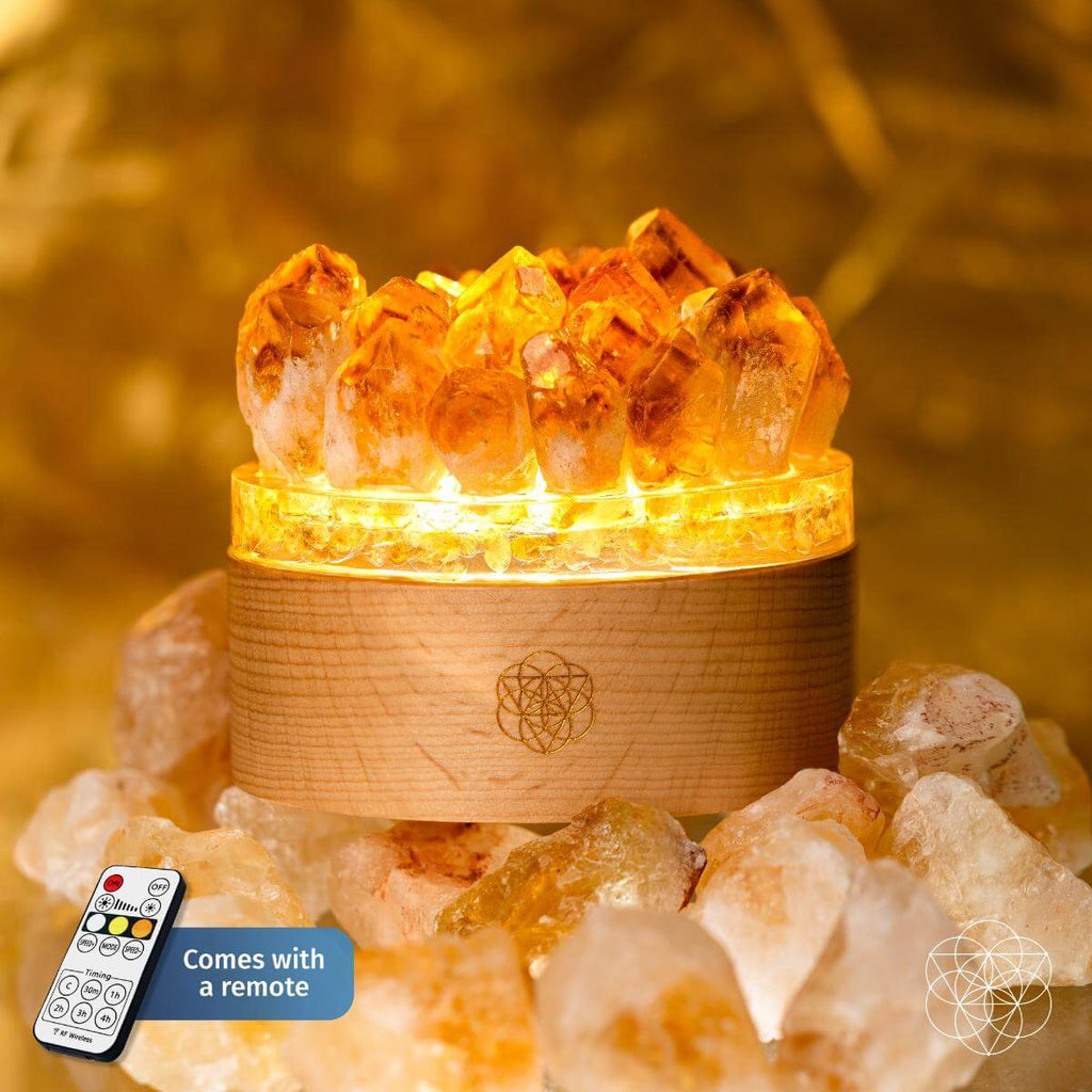 Turn My Life to Gold - Midas Citrine Lamp | Night Light | Wiccan Center