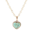 Turquoise Heart Pendant and Bronze Necklace | Necklaces | Wiccan Center