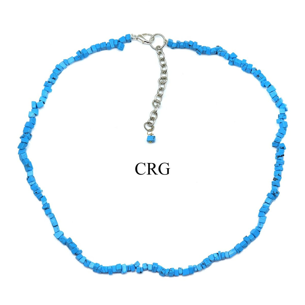 Turquoise Inspired Strand Chip Choker Necklace (16 Inches) (4 Pieces)