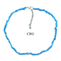 Turquoise Inspired Strand Chip Choker Necklace (16 Inches) (4 Pieces)