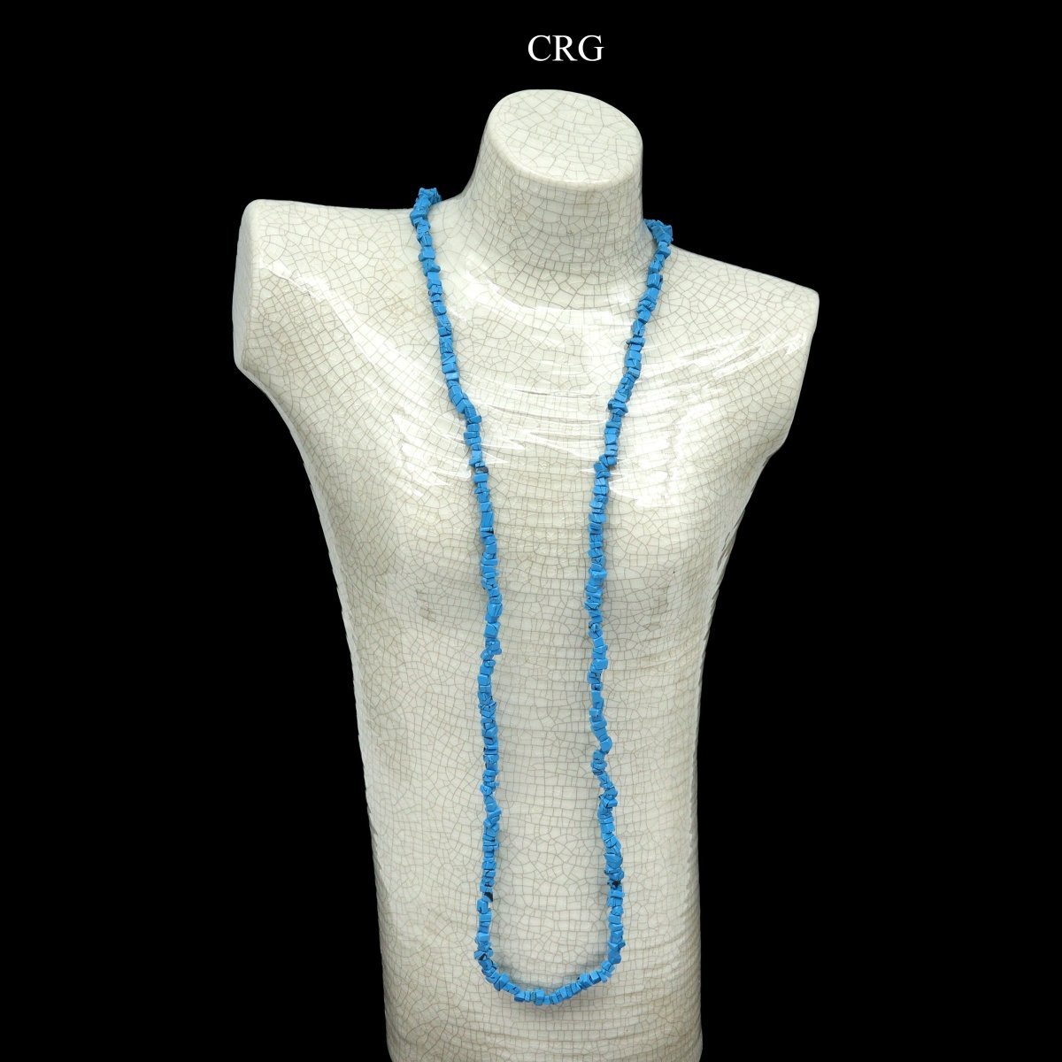 Turquoise Inspired Strand Chip Necklace (32 Inches) (1 Piece)