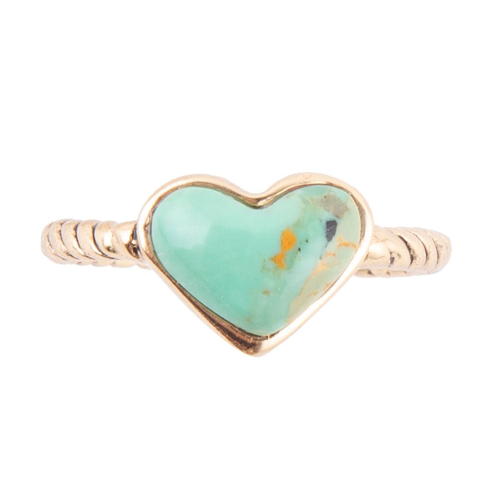 Rope My Heart Blue Turquoise and Golden Ring | Rings | Wiccan Center