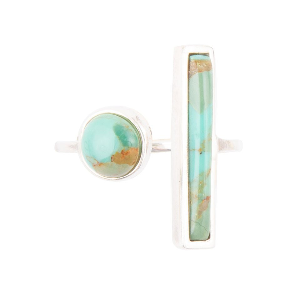 Blue Turquoise Size Adjustable Sterling Silver Ring | Rings | Wiccan Center