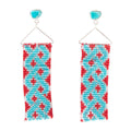 Turquoise Woven Seed Bead Earrings | Earrings | Wiccan Center