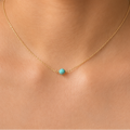Turquoise Choker Necklace with Swarovski Clasp