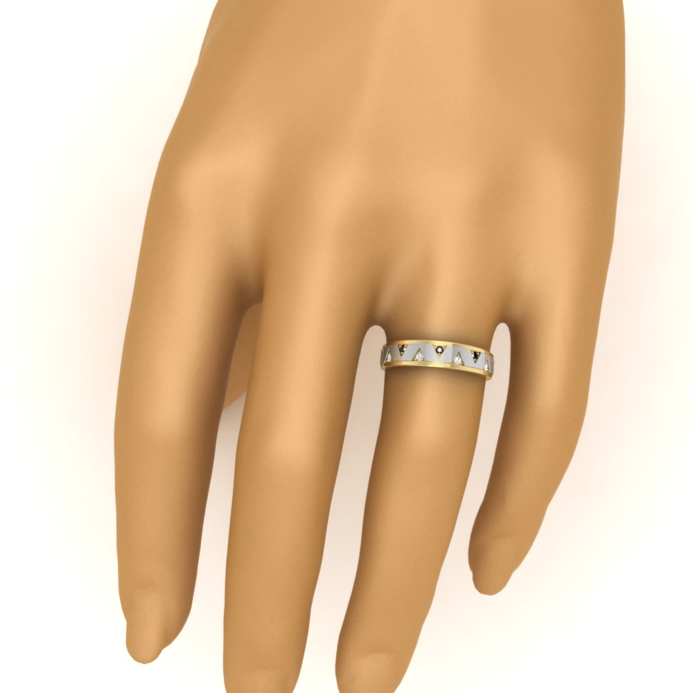 Two Tone Male Wedding Band