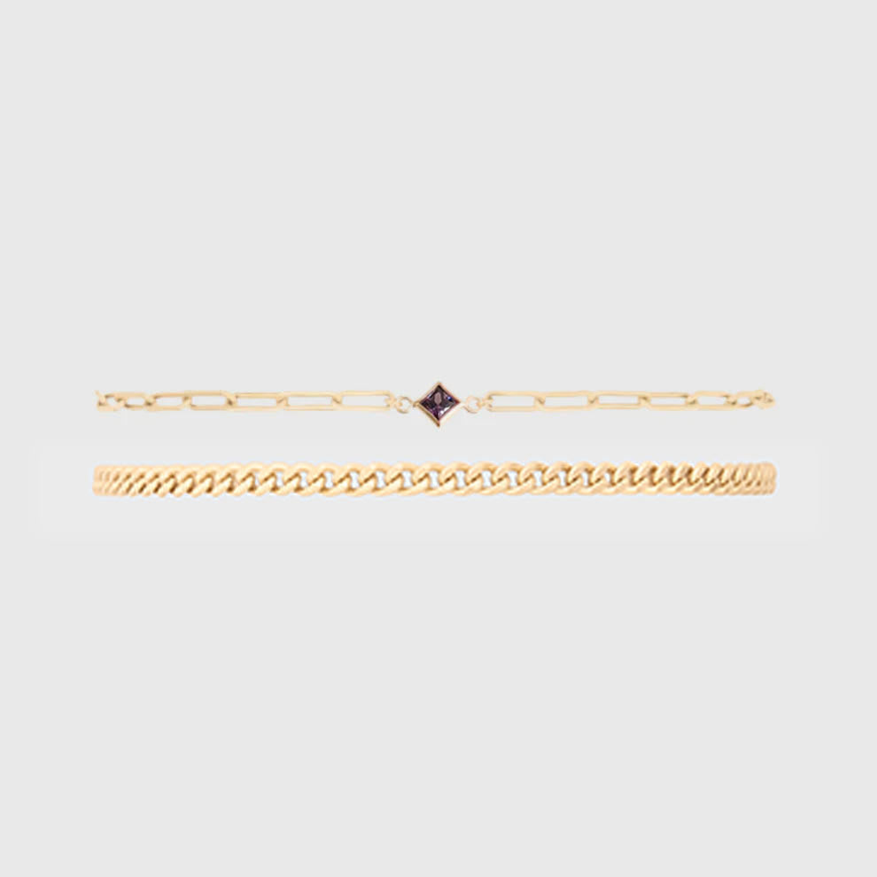 birthstone + gabi curb bracelet stack | | Wiccan Center