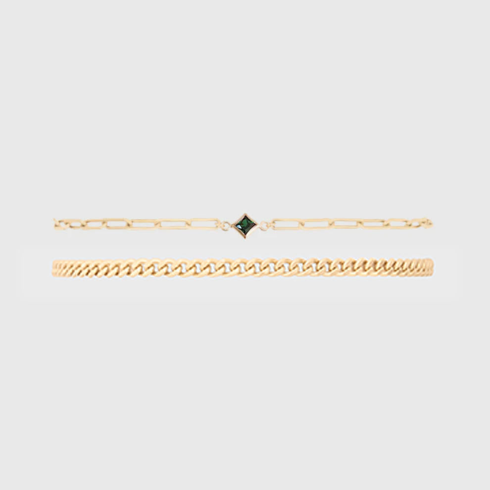 birthstone + gabi curb bracelet stack | | Wiccan Center