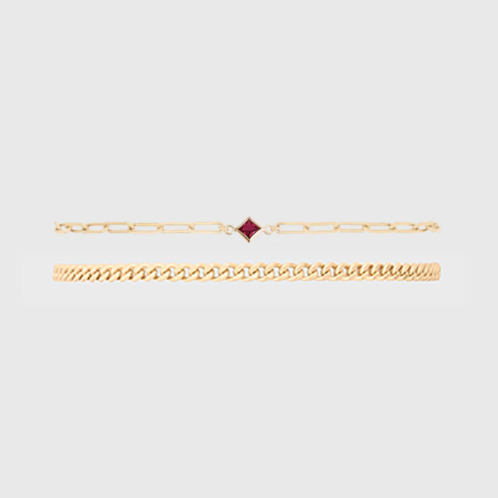 birthstone + gabi curb bracelet stack | | Wiccan Center