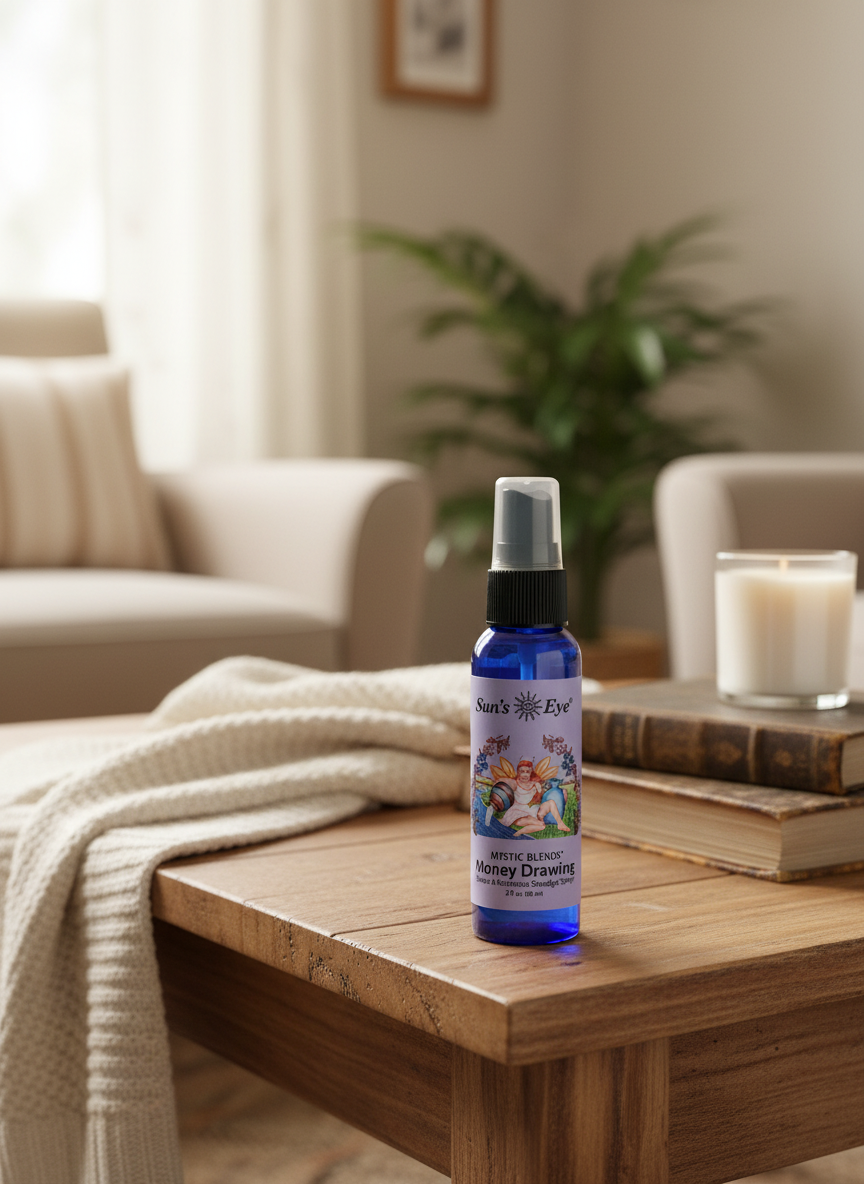 Sun's Eye Money Drawing Spray for Prosperity and Abundance | Air Freshener | Wiccan Center