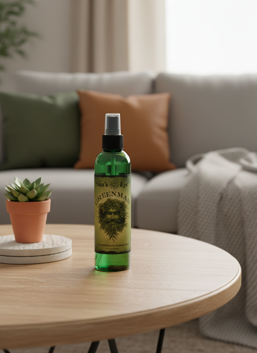 Sun's Eye Greenman Mist - Revitalize Your Senses with Nature's Essence | Air Freshener | Wiccan Center