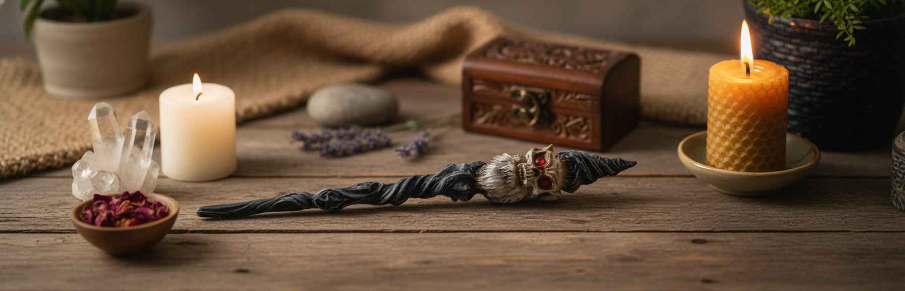 Wizard Skull Magic Wand for Magical Adventures and Spell Casting | | Wiccan Center