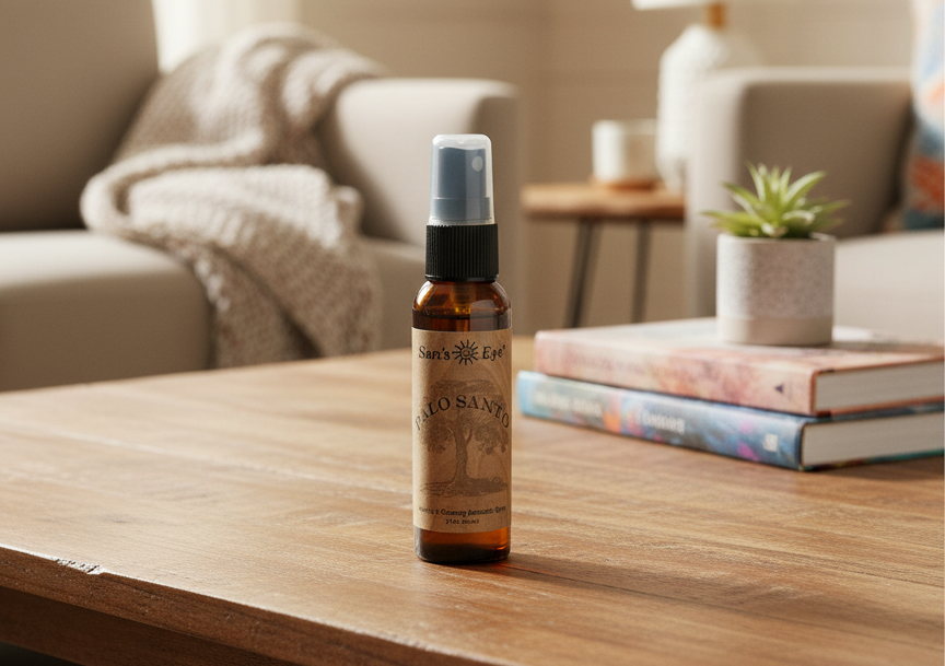 Sun's Eye Palo Santo Clearing Spray Mist for Spiritual Cleansing and Aura Refreshment | Air Freshener | Wiccan Center