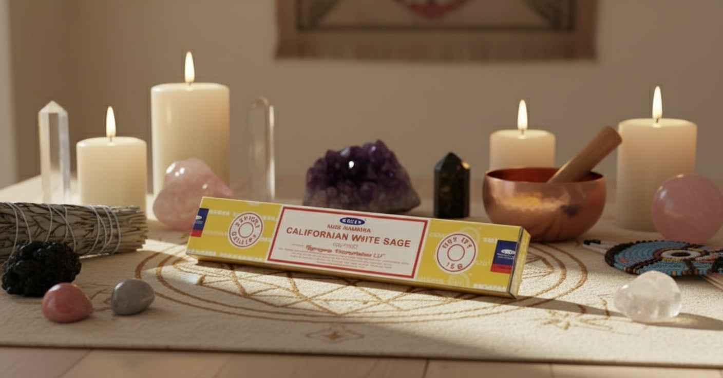 Satya California White Sage Incense Sticks for Cleansing and Purifying Spaces | | Wiccan Center