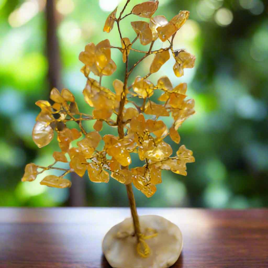 100 Chip Gemstone Tree On Agate Slice - Multiple Kinds of Gemstones | gemstone tree | Wiccan Center