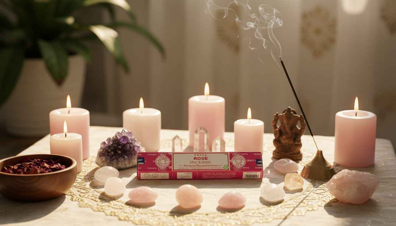 Satya Rose Incense Sticks for Calming Aromatherapy and Meditation | | Wiccan Center