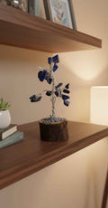Lapis Gemstone Chip Tree Wood Base for Elegant Home Decor | | Wiccan Center