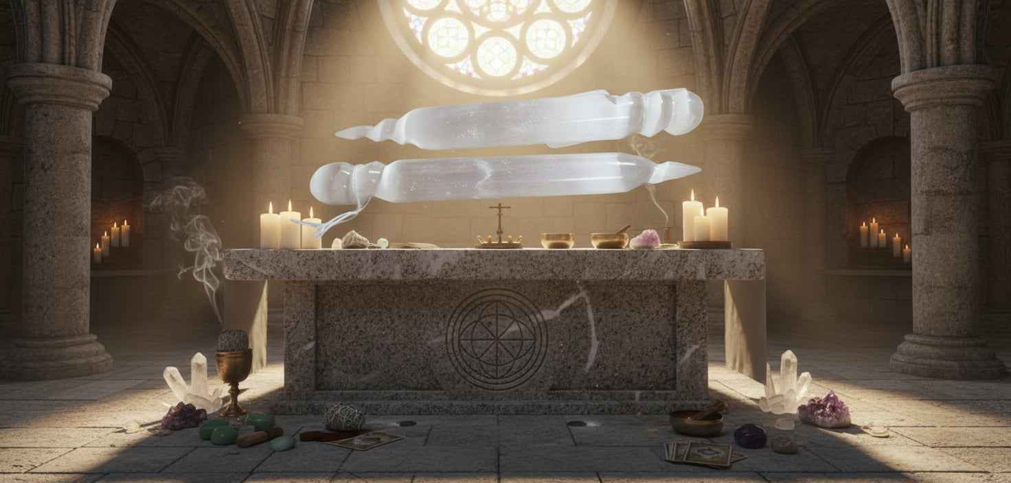 Spiral Selenite Thorn Wand for Energy Cleansing and Healing | | Wiccan Center