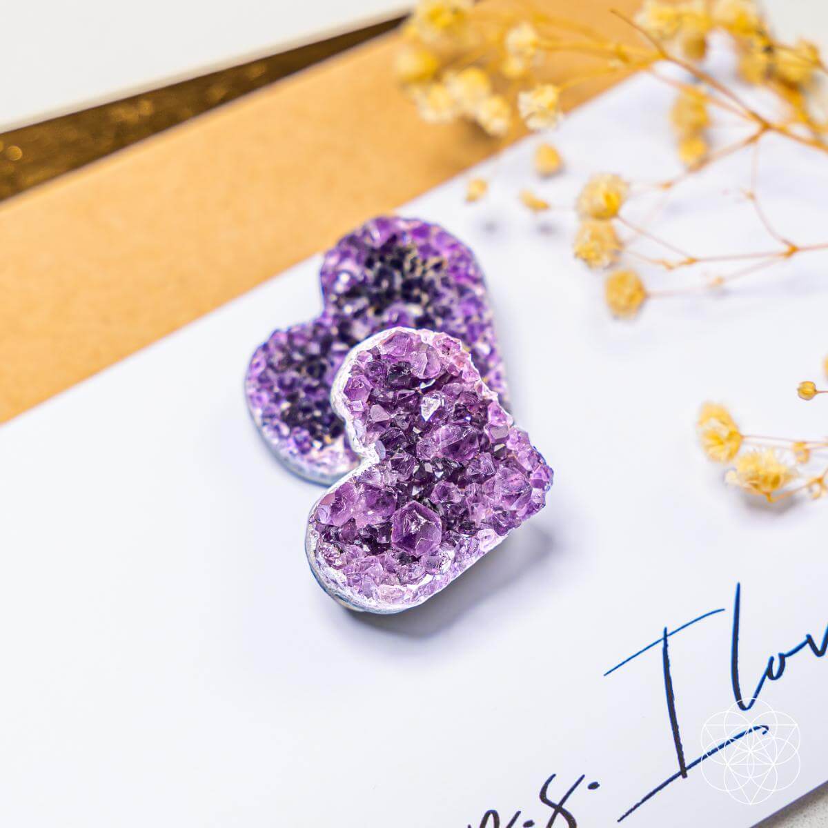 Uruguayan Amethyst Love Heart Cluster - AAA Premium Quality | Cluster & Raw | Wiccan Center