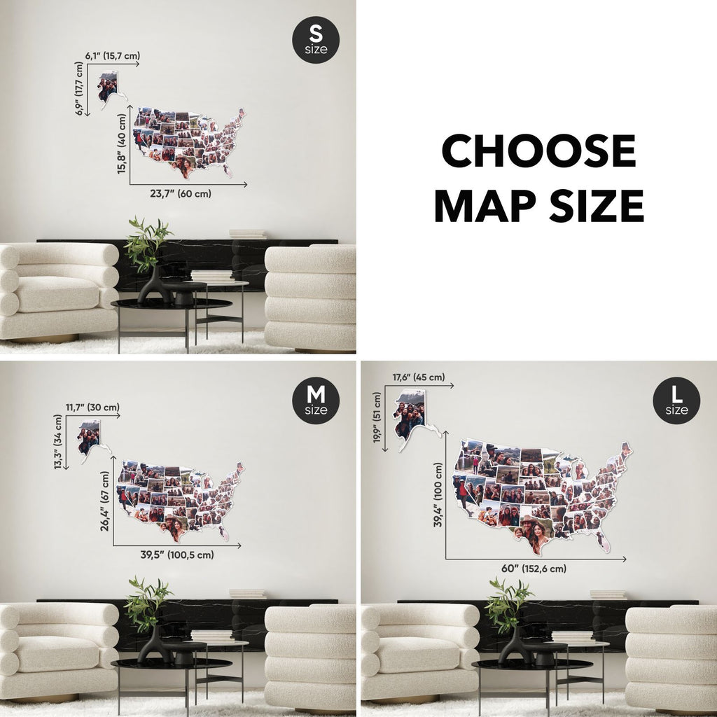 USA Photo Map Midnight