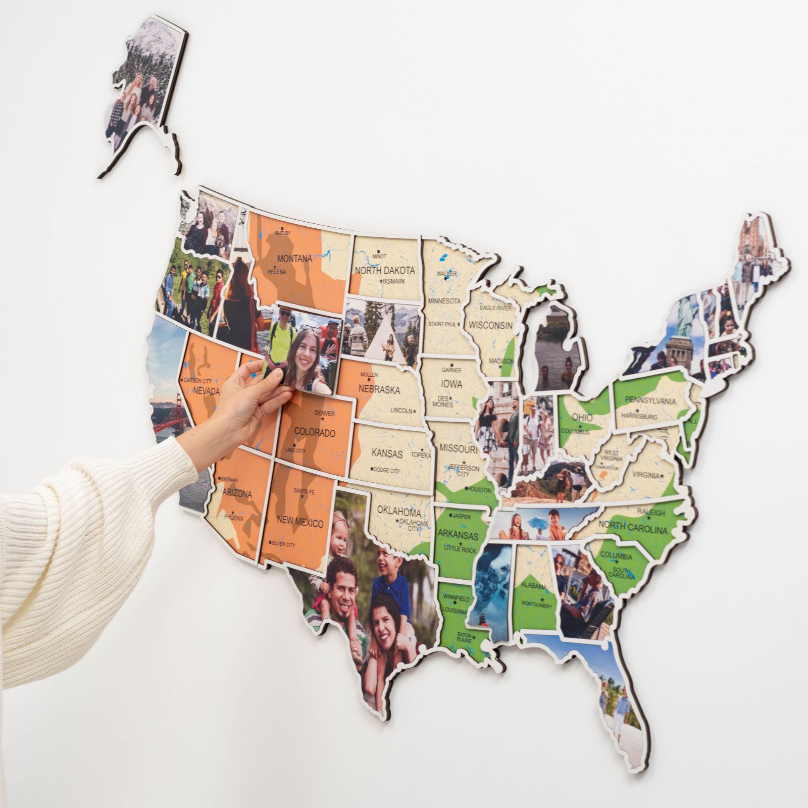 USA Photo Map Physical