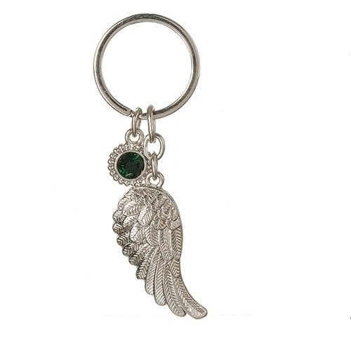 Birthstone Angel Wing Keyring - | Gift Shoppe >> Jewelry >> Key Chains | Wiccan Center