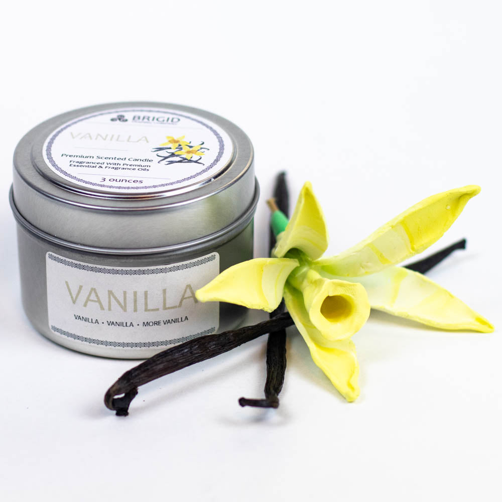 Vanilla Soy Wax Candle - French, Tahitian, and Madagascar Vanillas | Premium Scented Candle | Wiccan Center