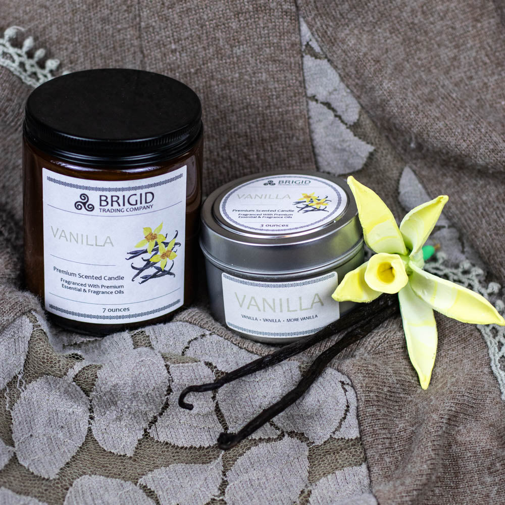 Vanilla Soy Wax Candle - French, Tahitian, and Madagascar Vanillas | Premium Scented Candle | Wiccan Center