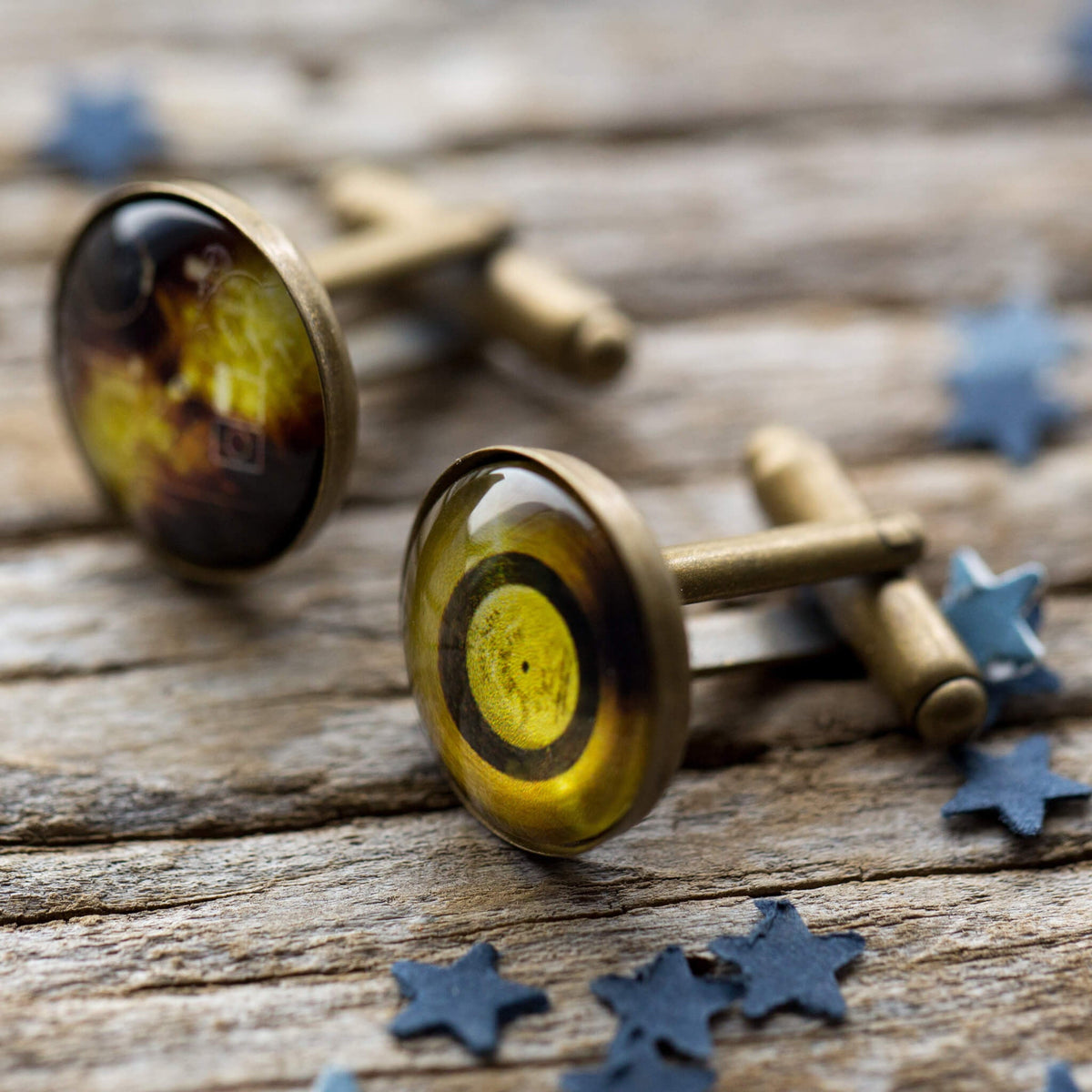 Voyager Golden Record Antique Bronze Cufflinks | Cufflinks | Wiccan Center