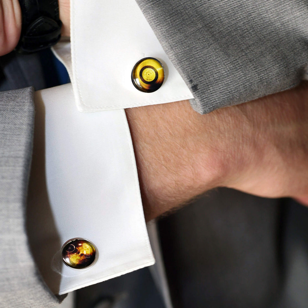 Voyager Golden Record Antique Bronze Cufflinks | Cufflinks | Wiccan Center