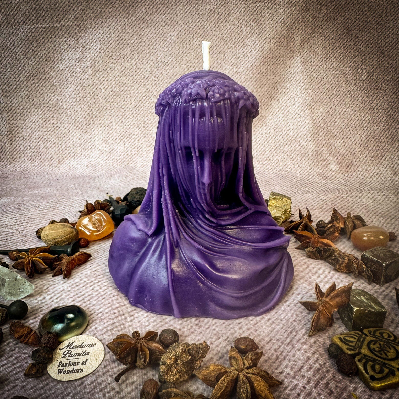 Veil of Secrets Candle Spell Kit - Truth & Privacy Magic | Candle Spell Kit | Wiccan Center